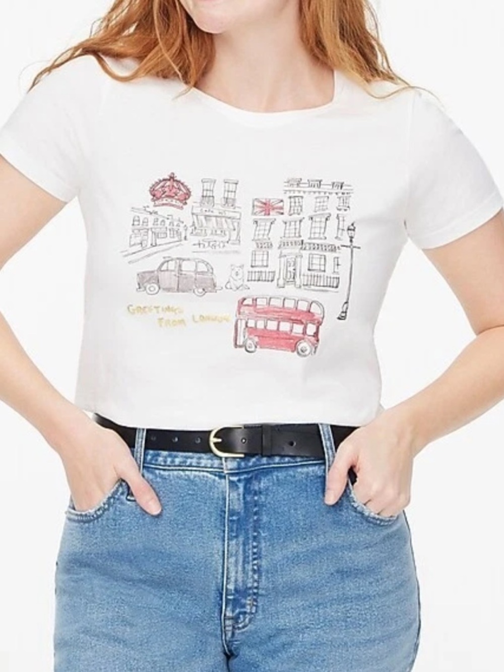 NWTs J Crew women's Collections Tee - London - Size XS